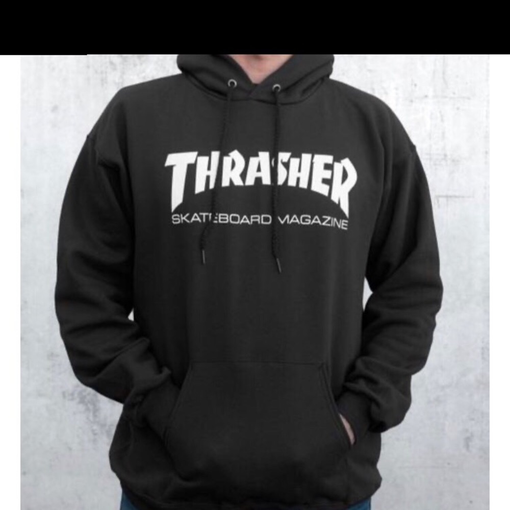 Black thrasher hoodie